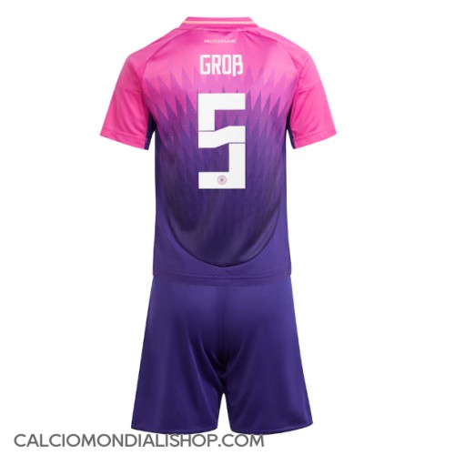 Maglie da calcio Germania Pascal Gross #5 Seconda Maglia Bambino Europei 2024 Manica Corta (+ Pantaloni corti)